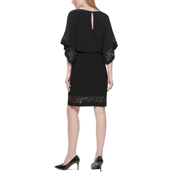 JESSICA HOWARD Petite Lace-Trimmed Blouson Dress size 8 - Picture 4 of 14